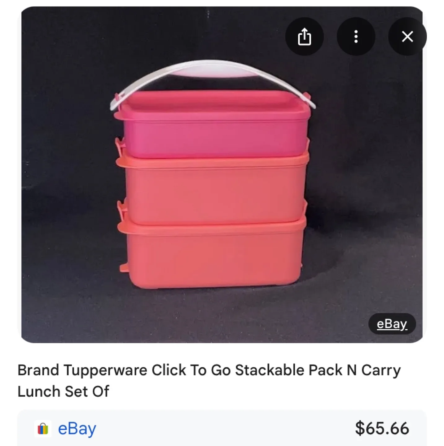 Tupperware Tiffin Style Lunch Box Set - Brand New Never Used image indicator(6)