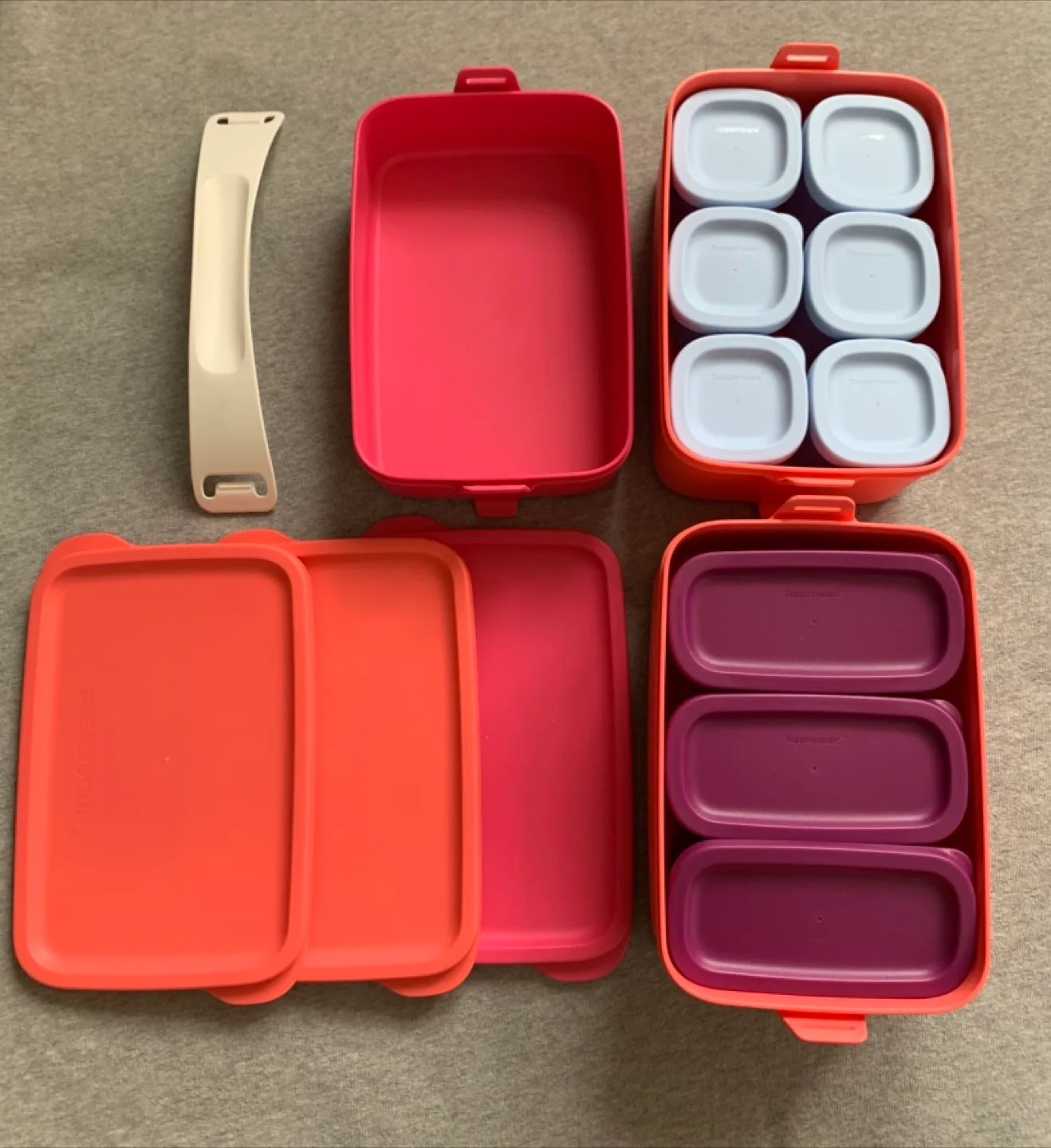 Tupperware Tiffin Style Lunch Box Set - Brand New Never Used image indicator(4)