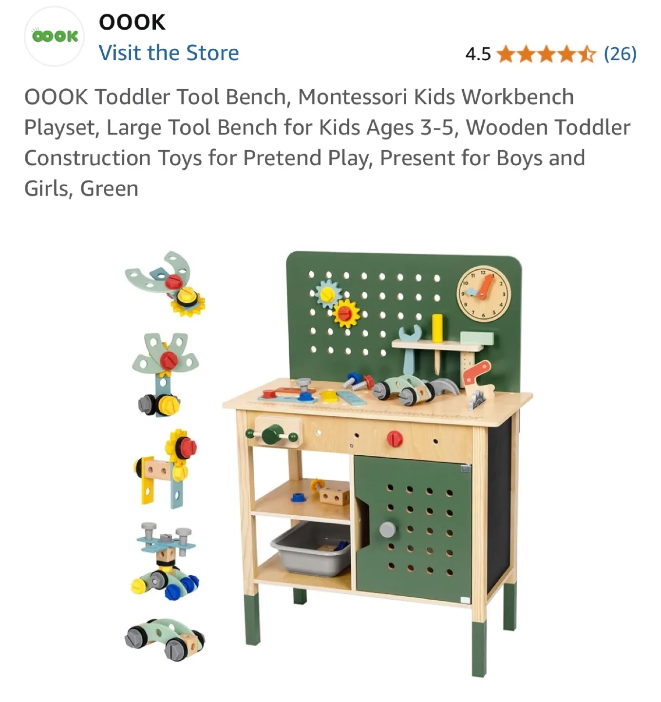 OOOK Toddler Montessori Kids Workbench thumbnail