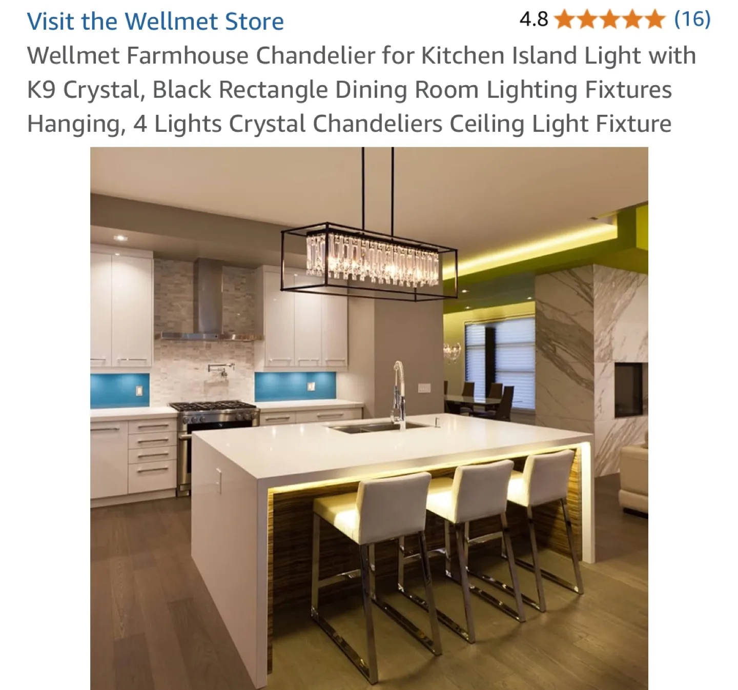 Wellmet Farmhouse Chandelier - Kitchen Island Light image indicator(9)