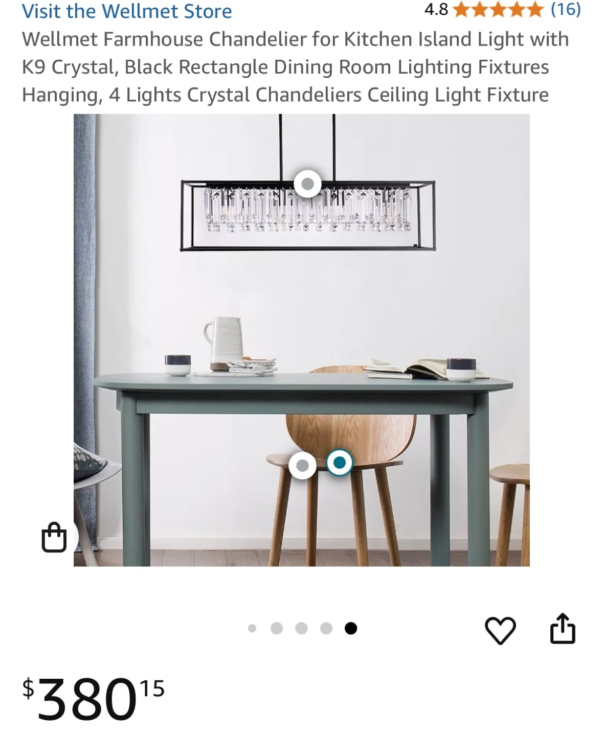 Wellmet Farmhouse Chandelier - Kitchen Island Light image indicator(10)