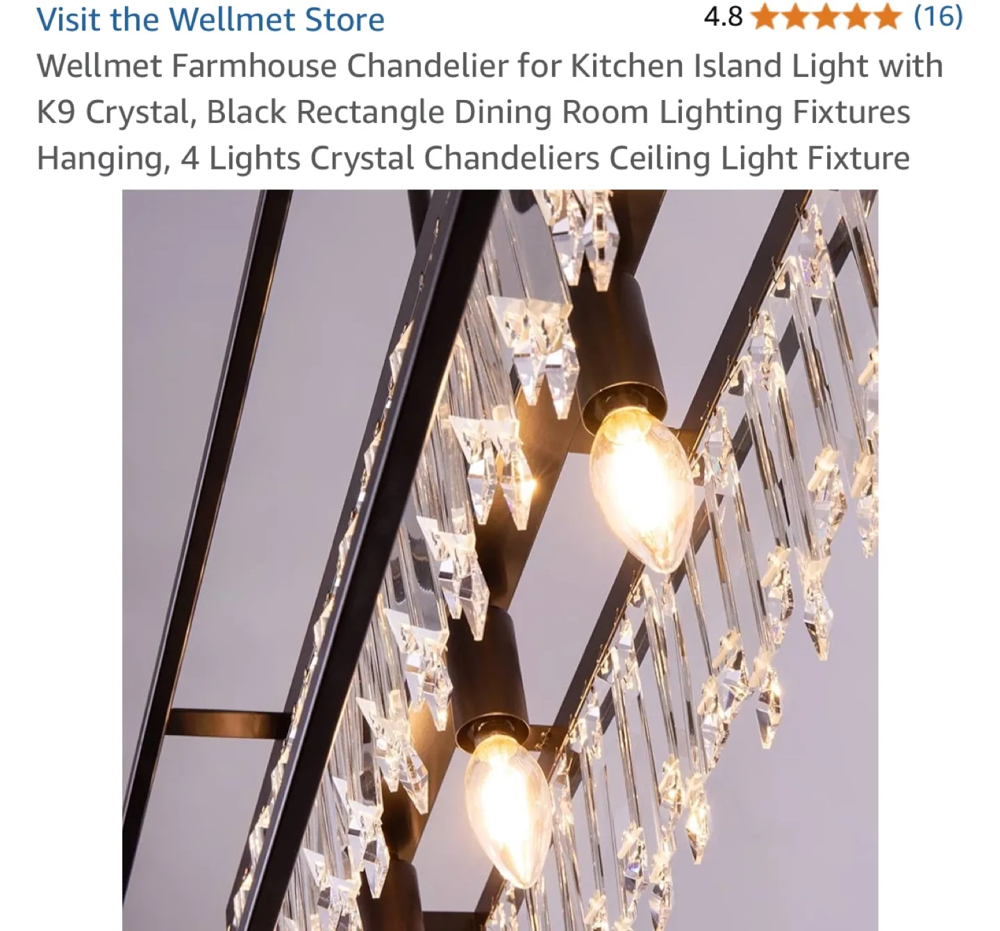 Wellmet Farmhouse Chandelier - Kitchen Island Light image indicator(8)