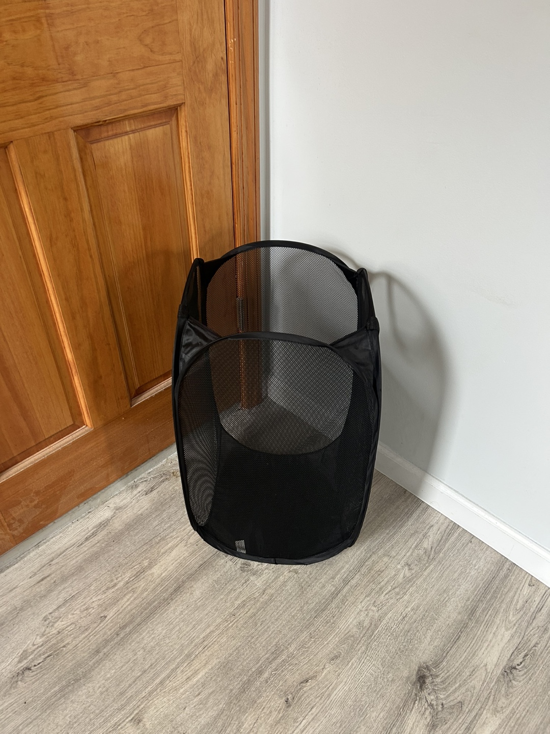Black Mesh Pop-Up Laundry Hamper