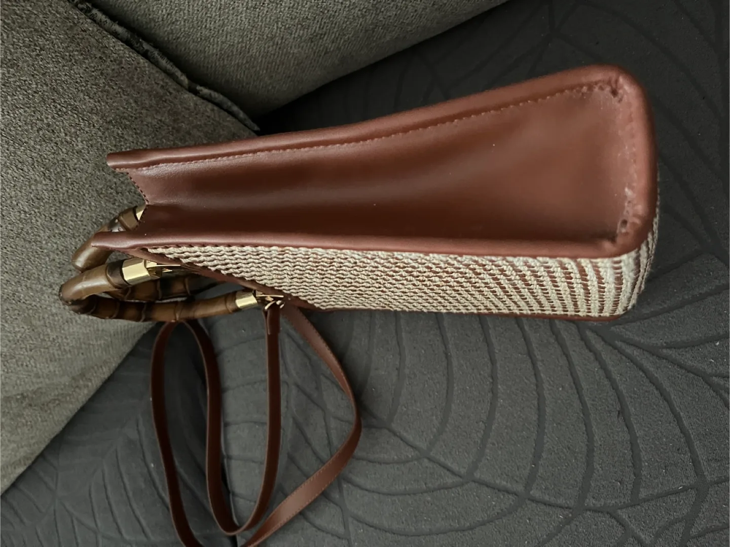 Ann Taylor woven mini tote bag image indicator(4)