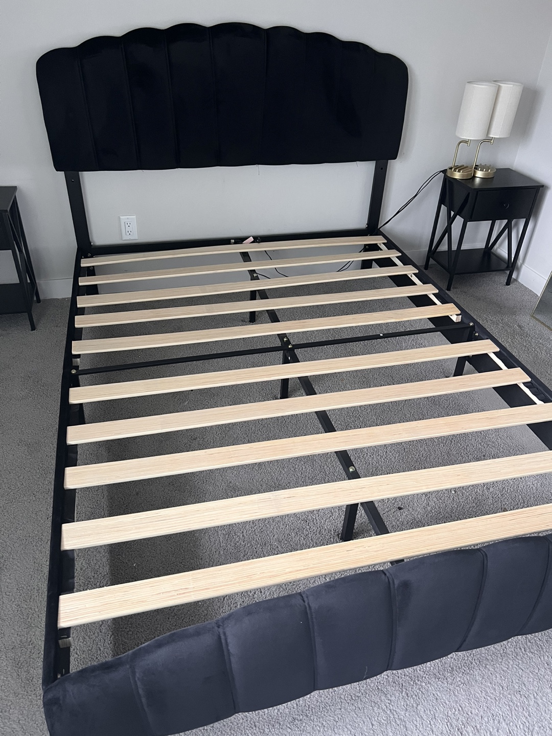 Black Velvet Bed Frame - photo 2