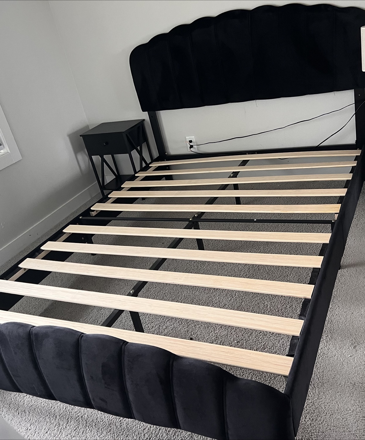 Black Velvet Bed Frame - photo 4