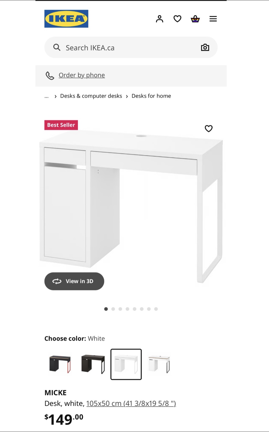 IKEA’S best seller, MICKE Desk and chair, No scratch or stain