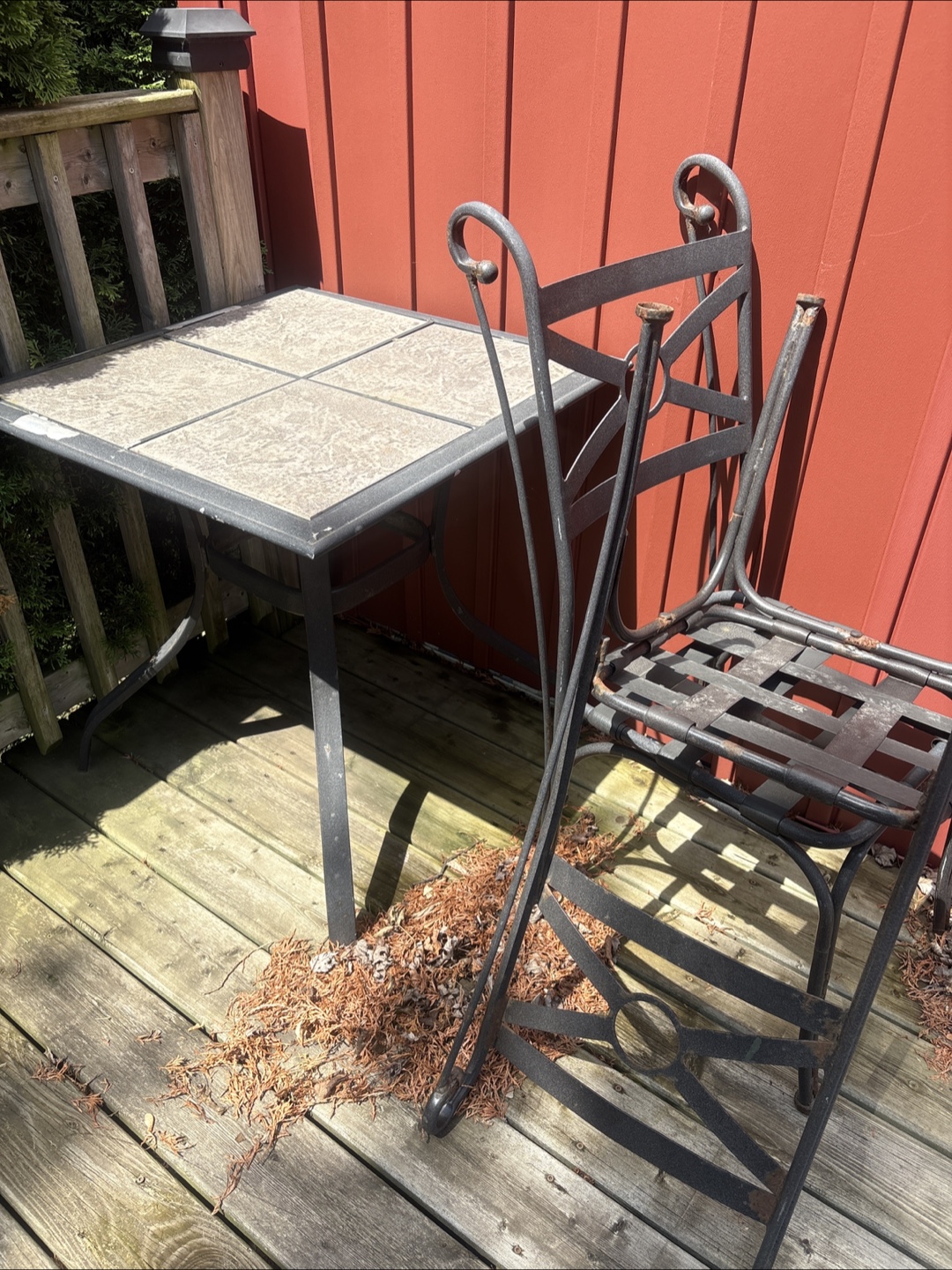 Metal Patio Table and Chair Set