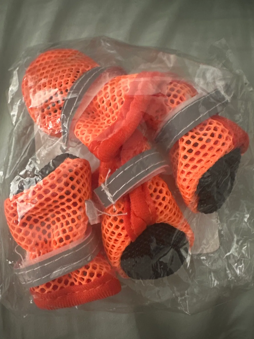 Orange Mesh Dog Boots - New #freecycle thumbnail