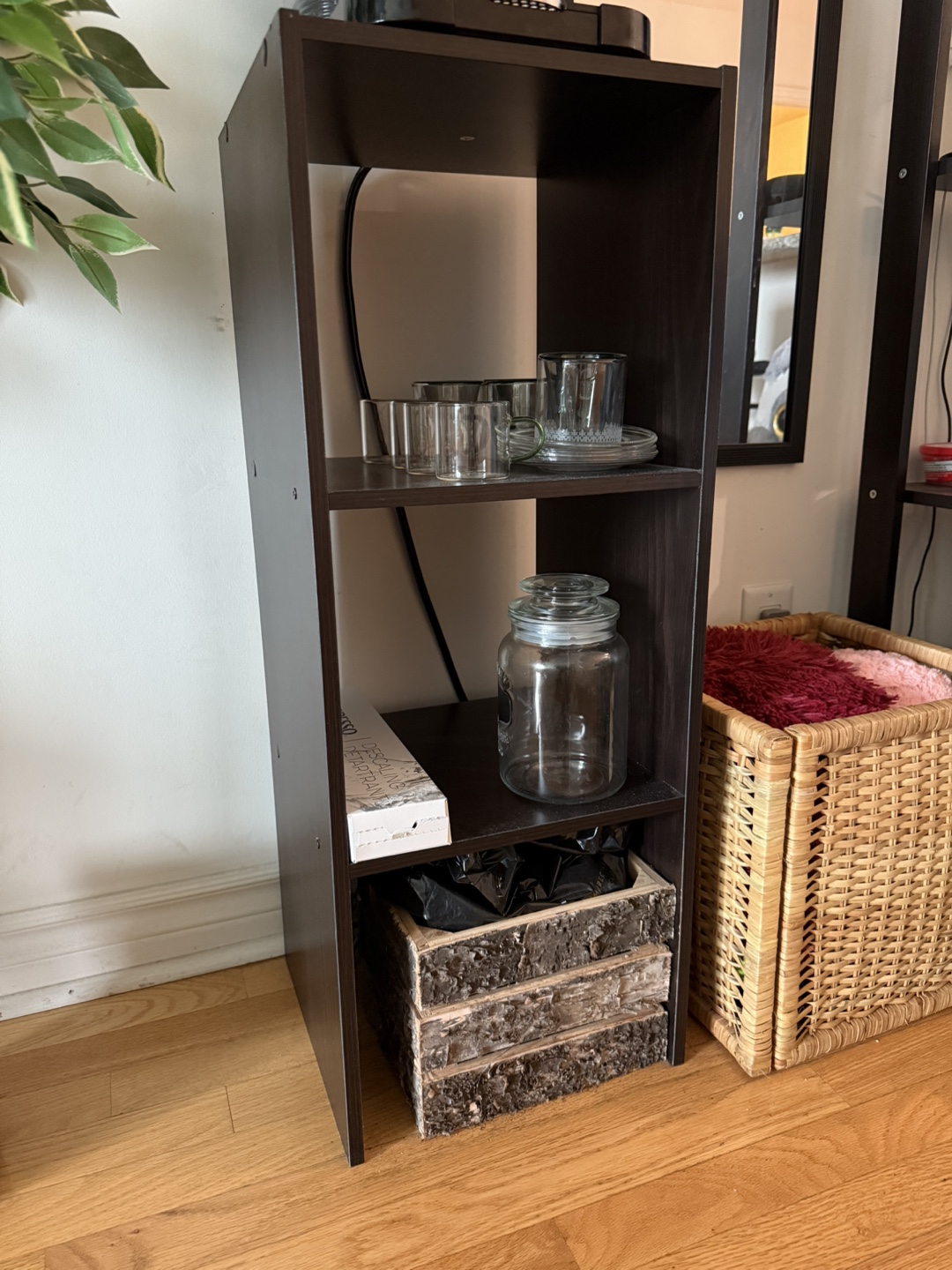 Dark Brown Wooden Shelf