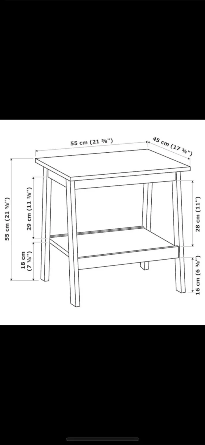 IKEA Brown Wooden Side Table image indicator(5)