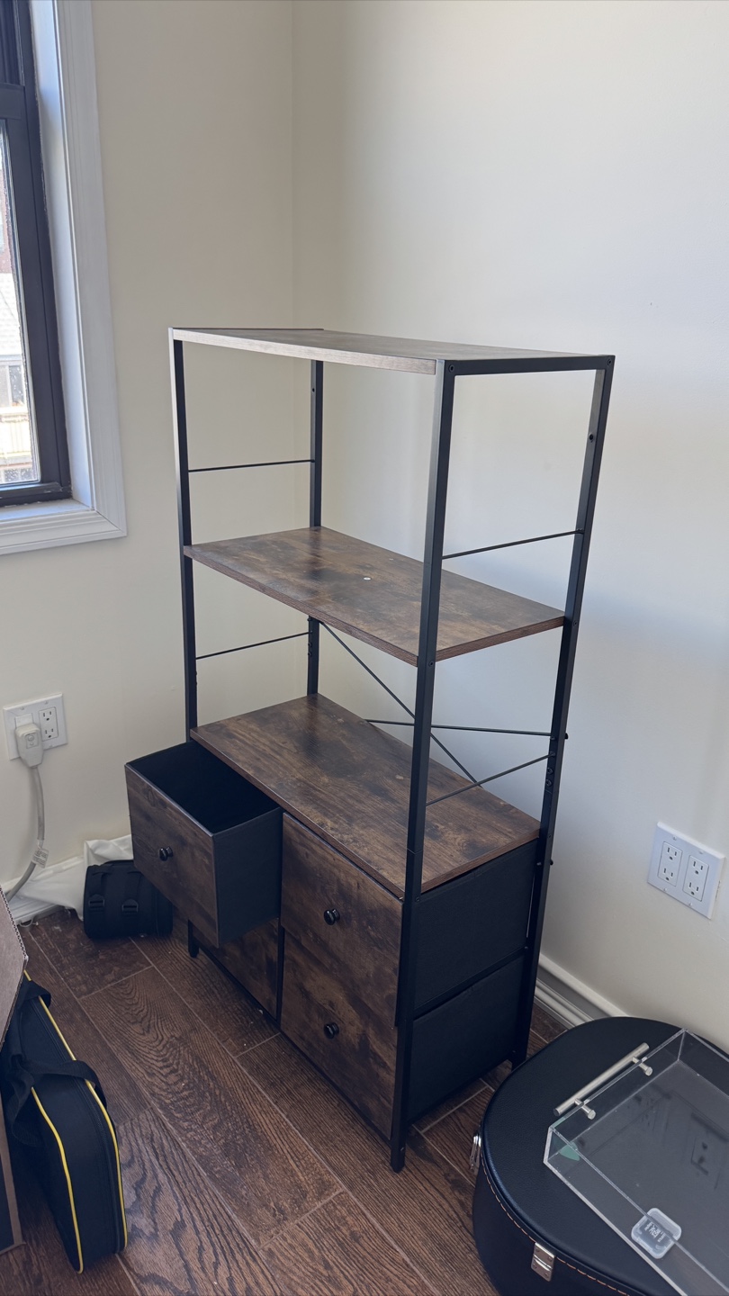 Industrial Bookshelf with Storage Cabinet - photo 3