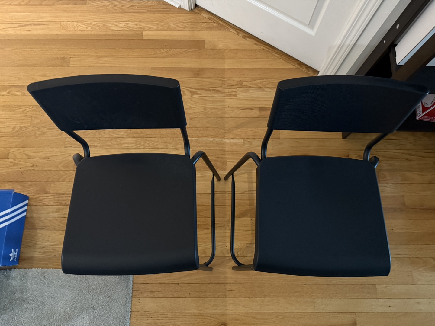Set of 2 Black Counter Height Stools