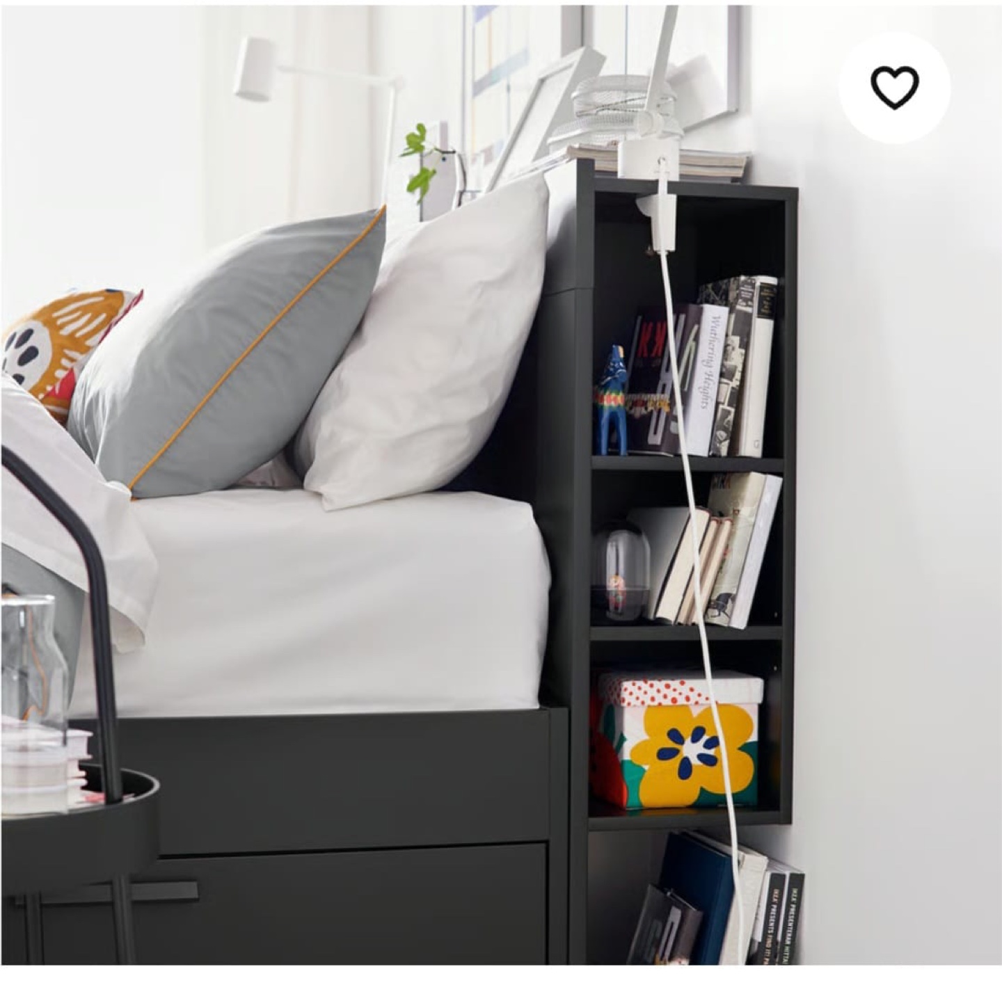 IKEA Brimnes Bed Frame with Storage & Headboard - photo 5