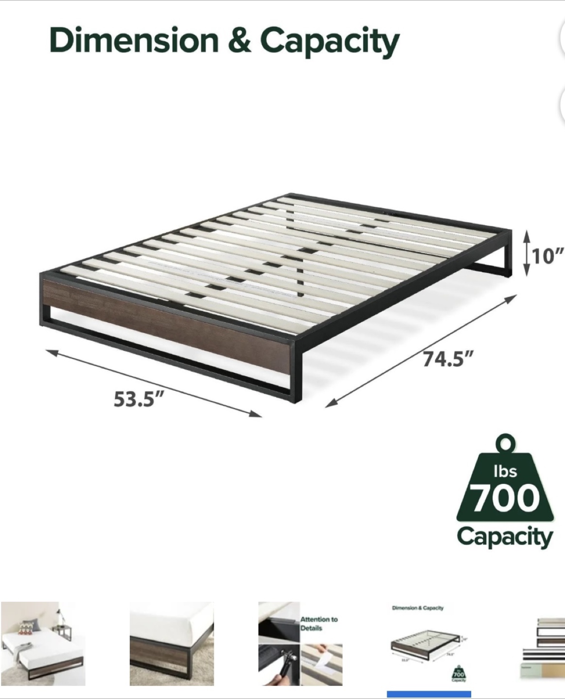 Platform Bed Frame - Full Size - photo 2