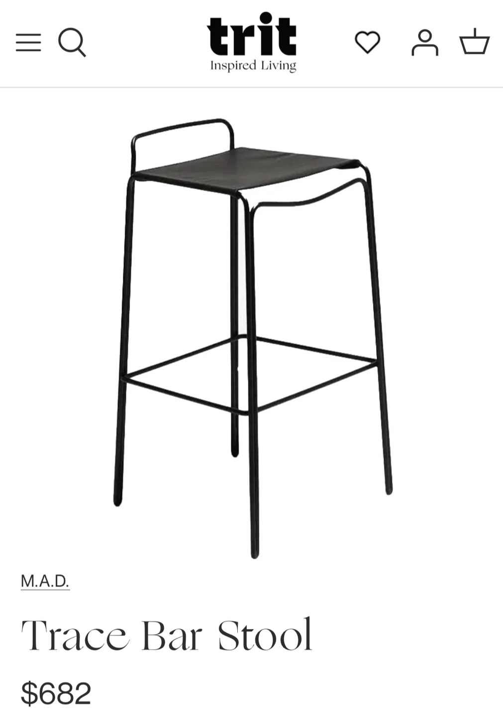 M.A.D. Trace Bar Stool 90% off! - photo 2