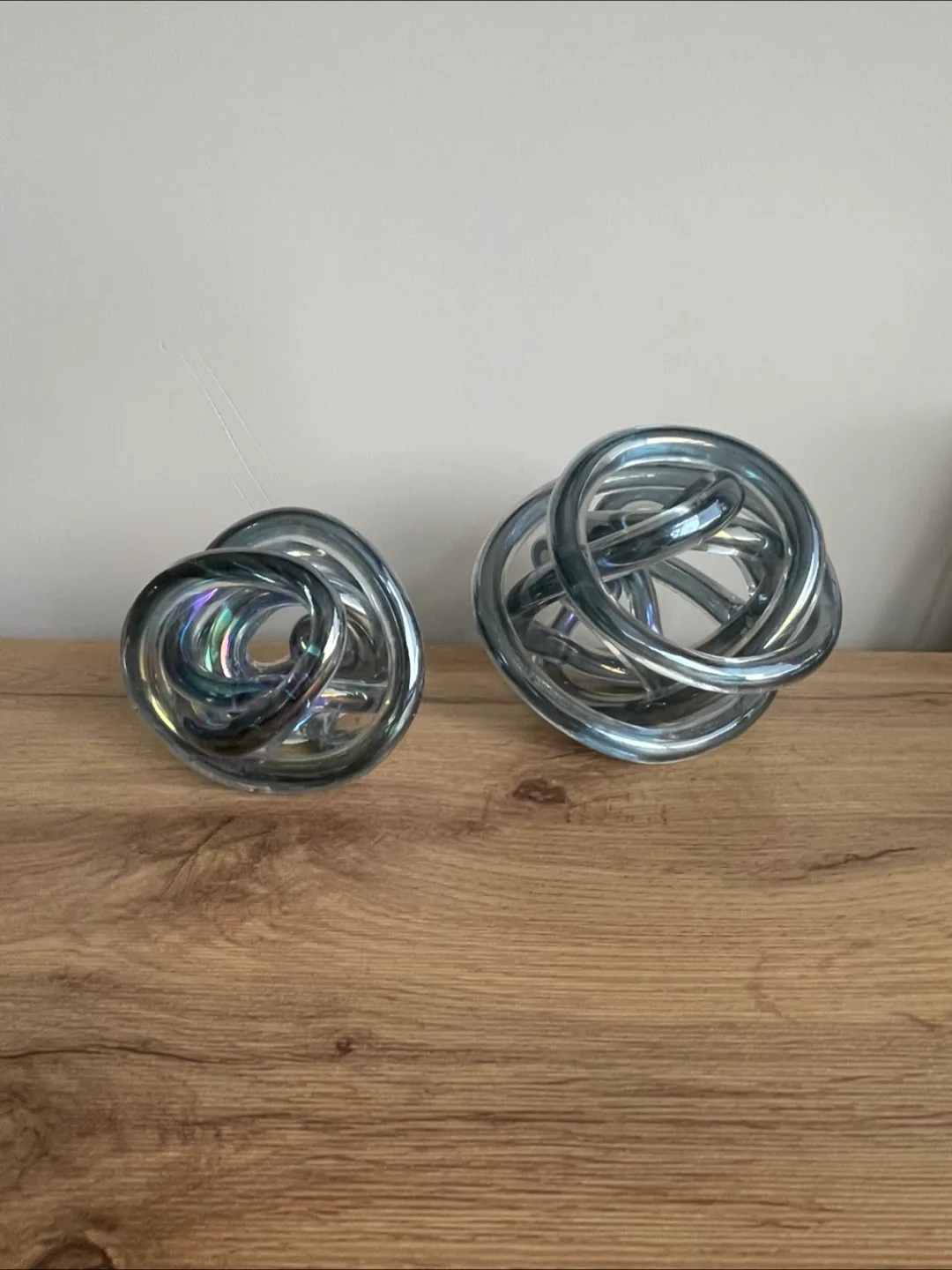 Decorative Glass Knot Sculptures - Set of 2 thumbnail