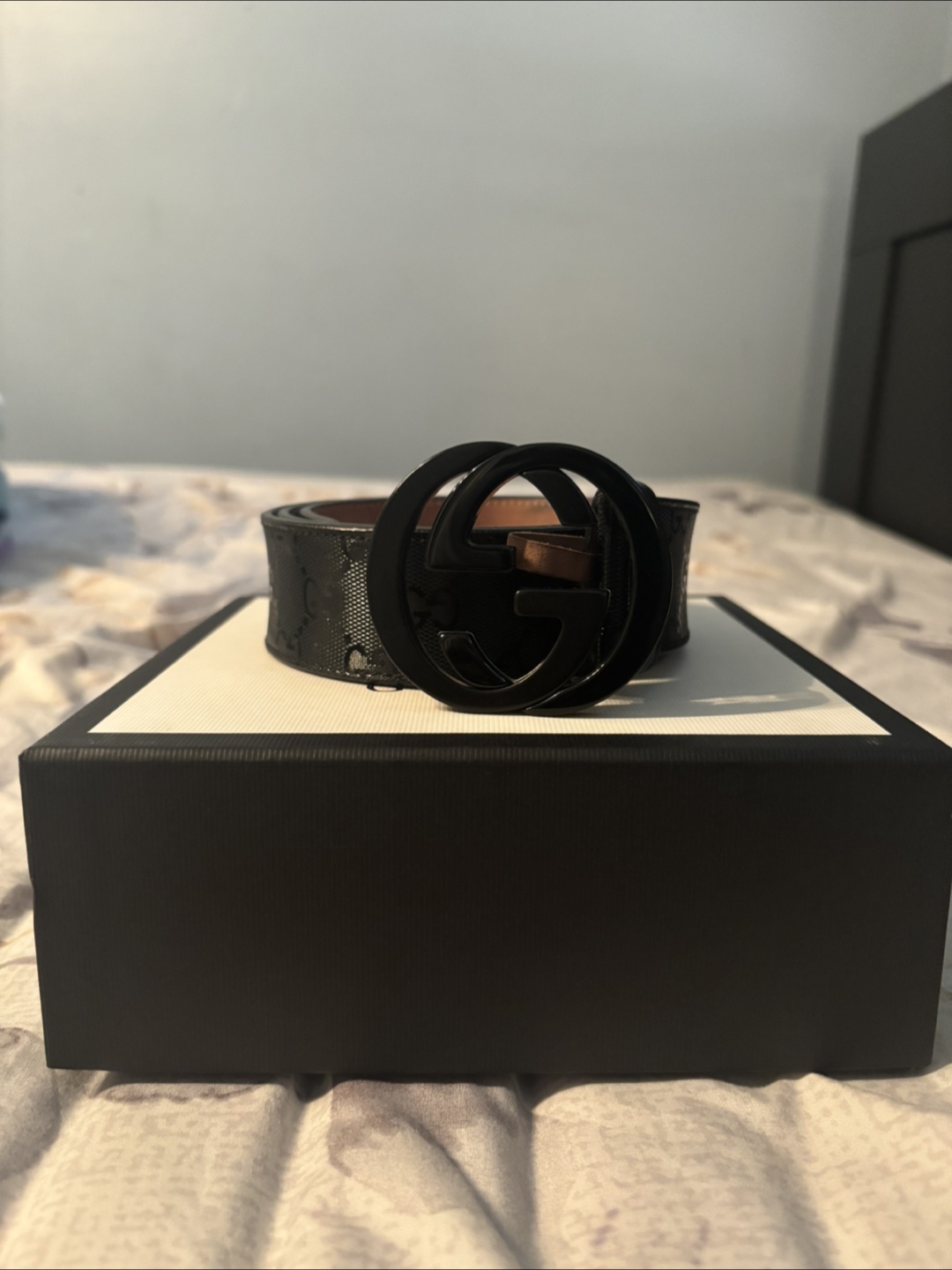 Gucci Black Belt Size 90-36