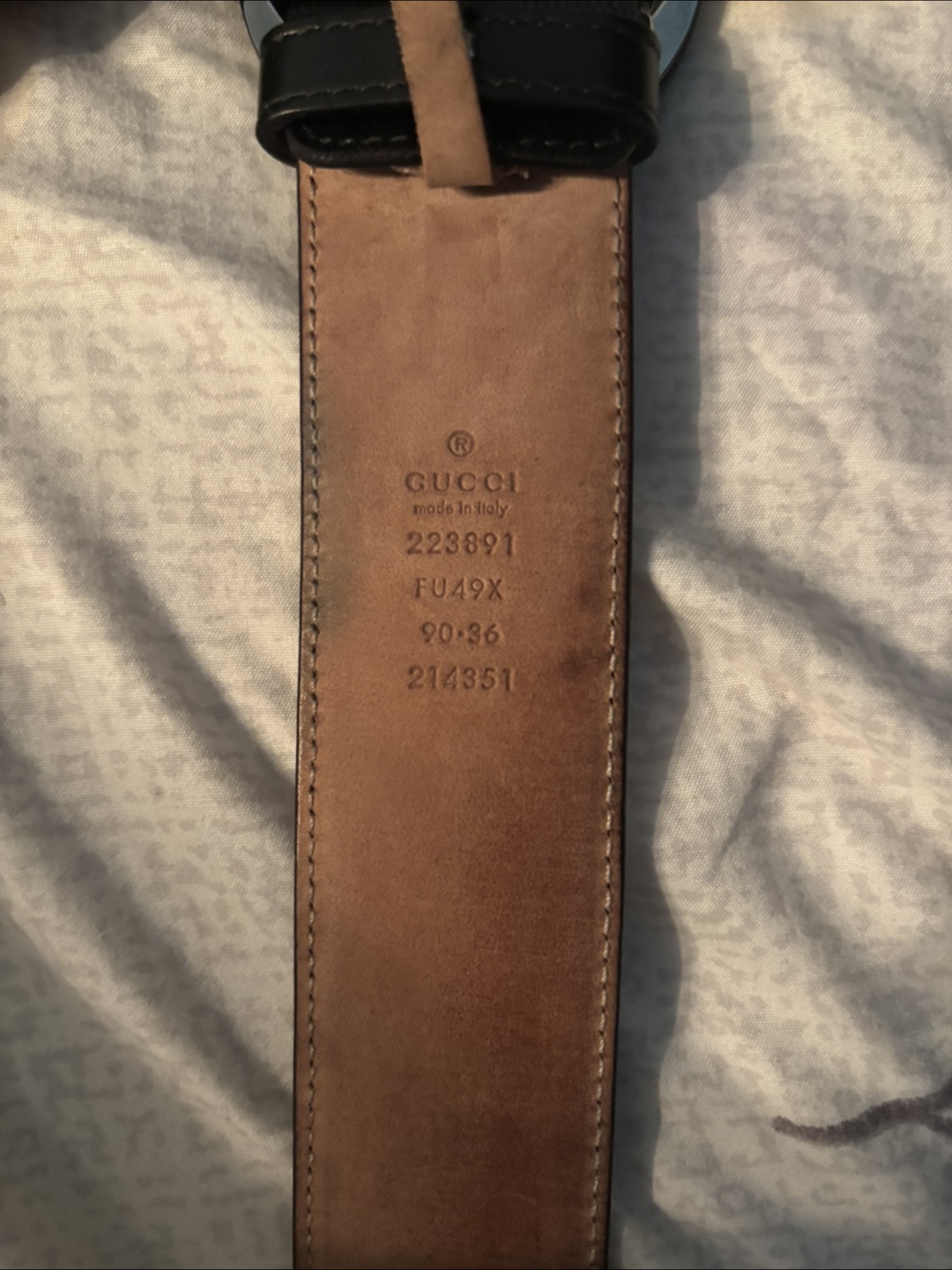 Gucci Black Belt Size 90-36 - photo 3