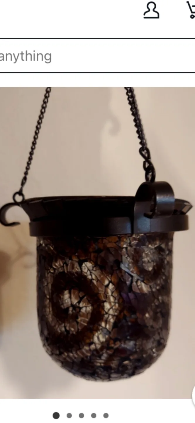 2 Mosaic Hanging Candle Sconces image indicator(4)