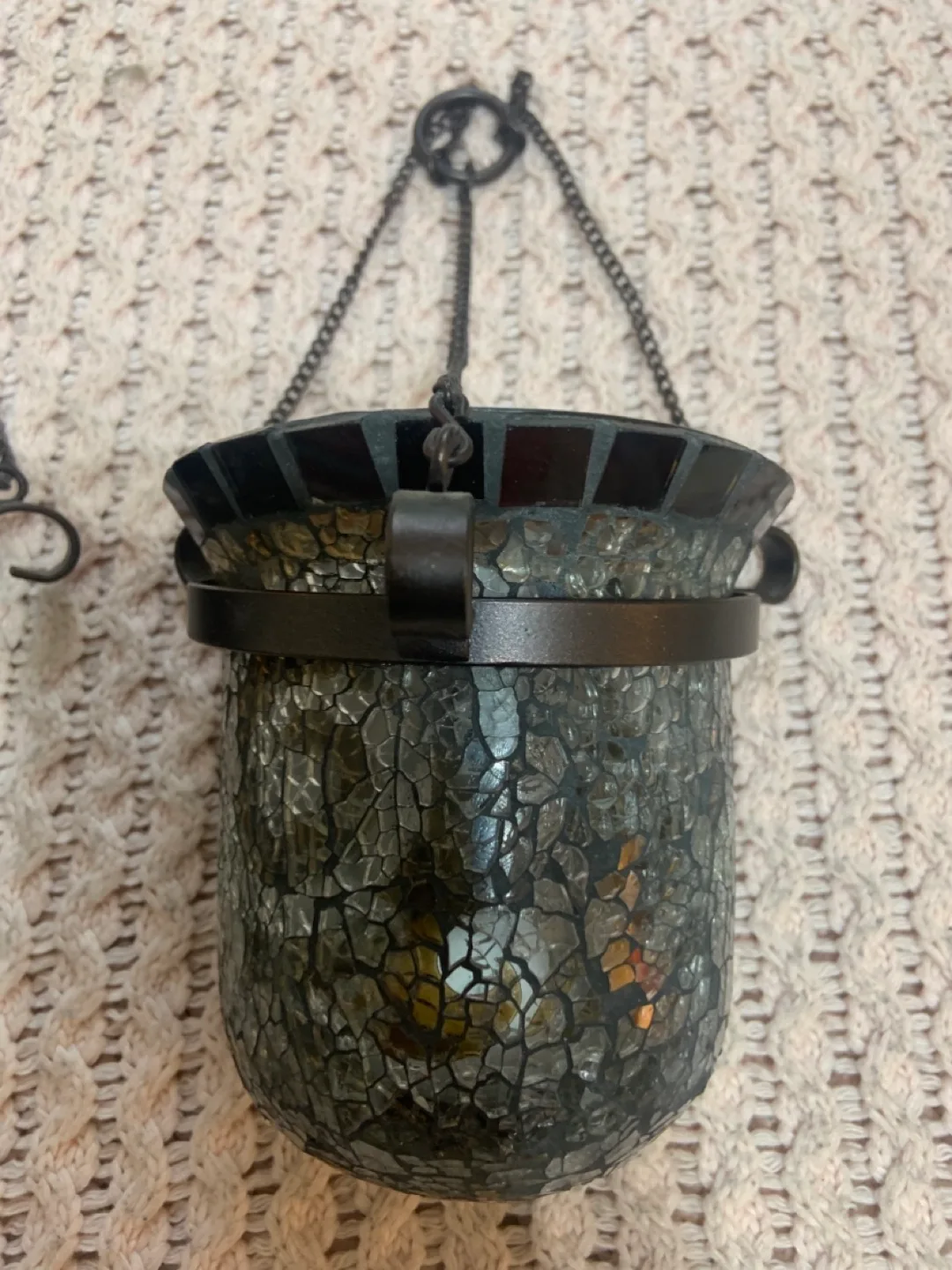 2 Mosaic Hanging Candle Sconces image indicator(8)