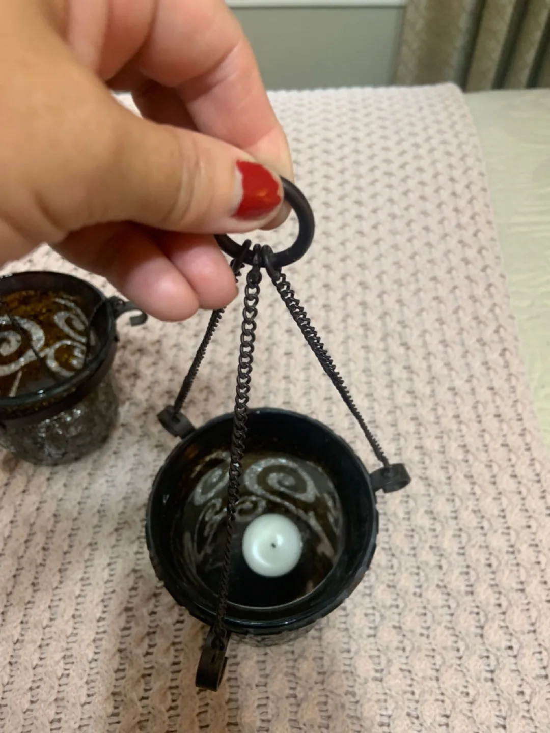 2 Mosaic Hanging Candle Sconces image indicator(7)