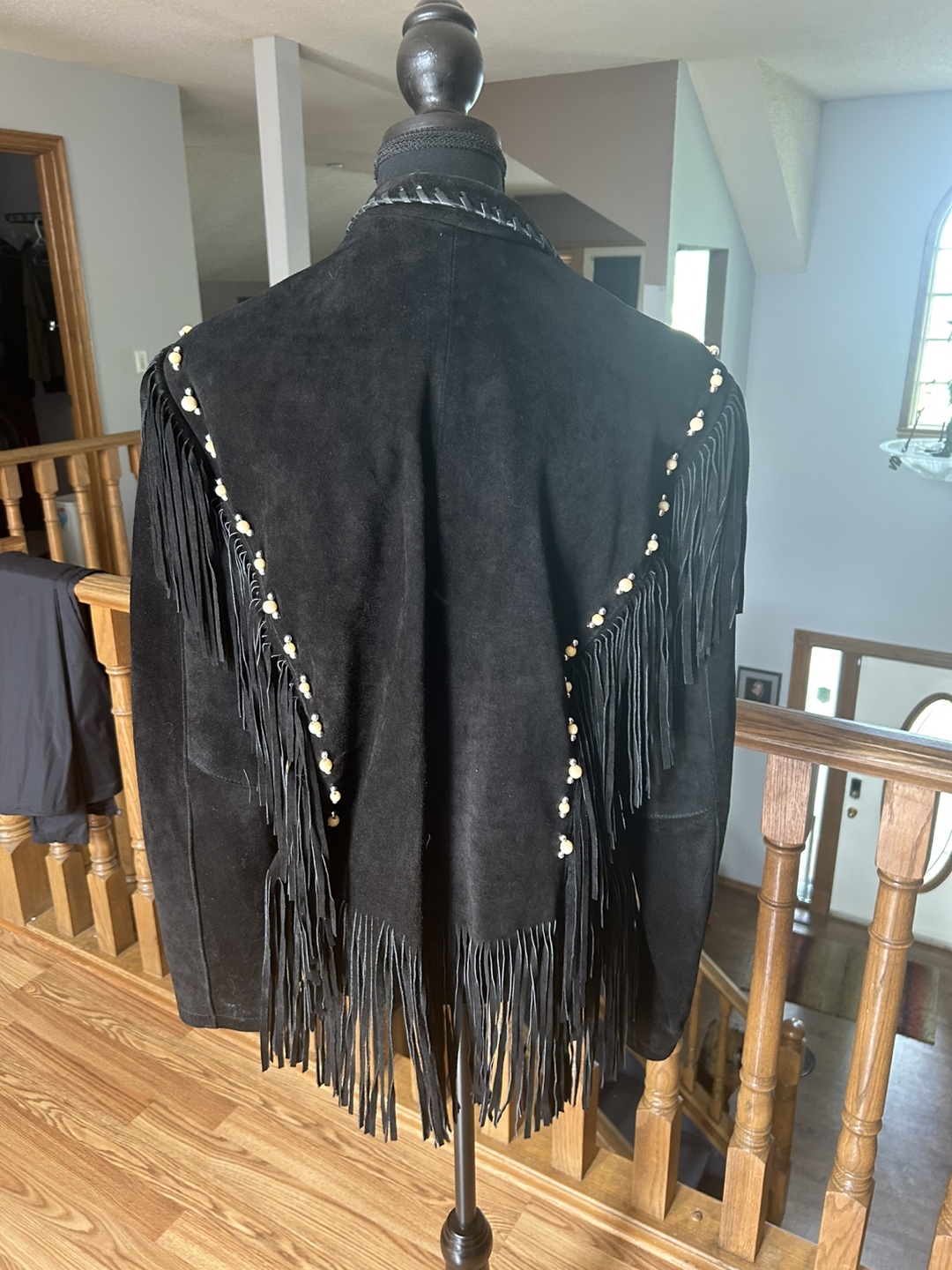 Leather Gallery Black Fringe Jacket - Size L - photo 2