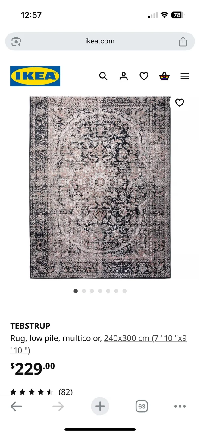 Moving Sale!!! IKEA TEBSTRUP Rug - 230x300 image indicator(2)