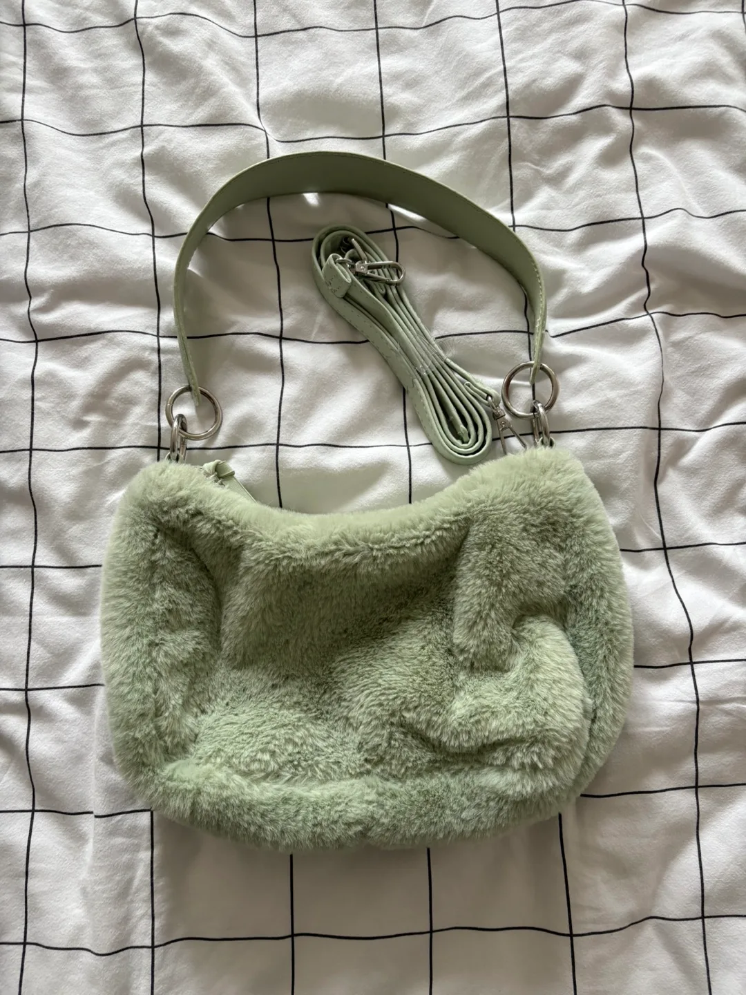 Sage Fuzzy Shoulder Bag thumbnail