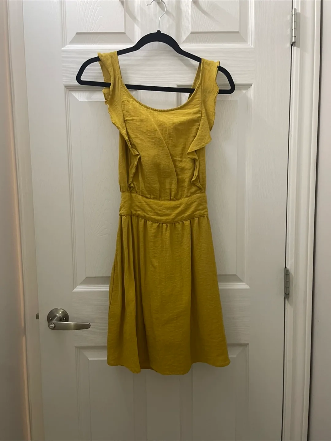 Yellow Ruffle Dress w/ Tie Back thumbnail