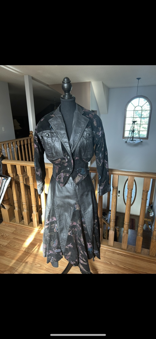 Vintage Leather 2-Piece Leather Set – Stampede Style! Size Small