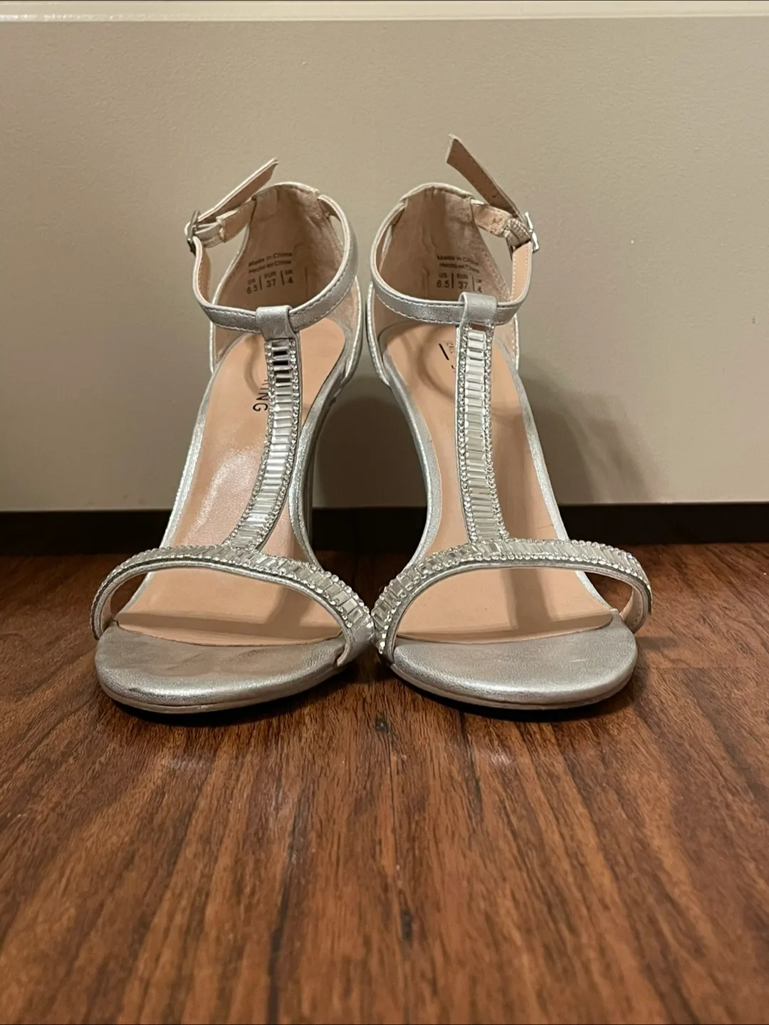 Call It Spring Silver Heels - Size 6.5 thumbnail