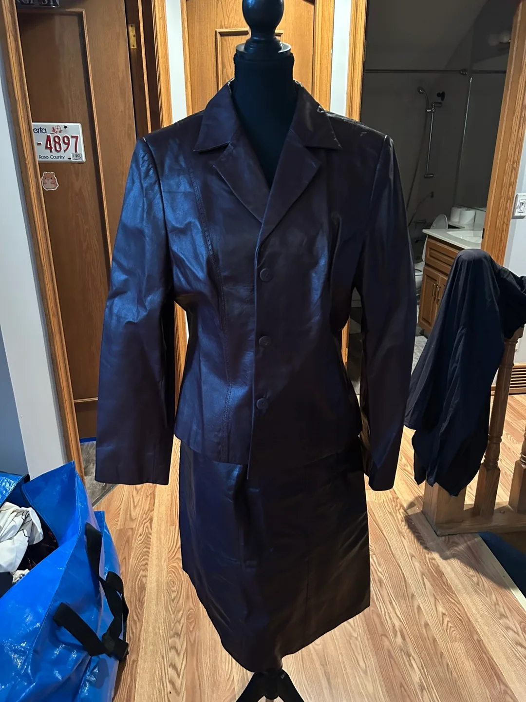 Danier Leather Skirt Suit - Size L/G thumbnail