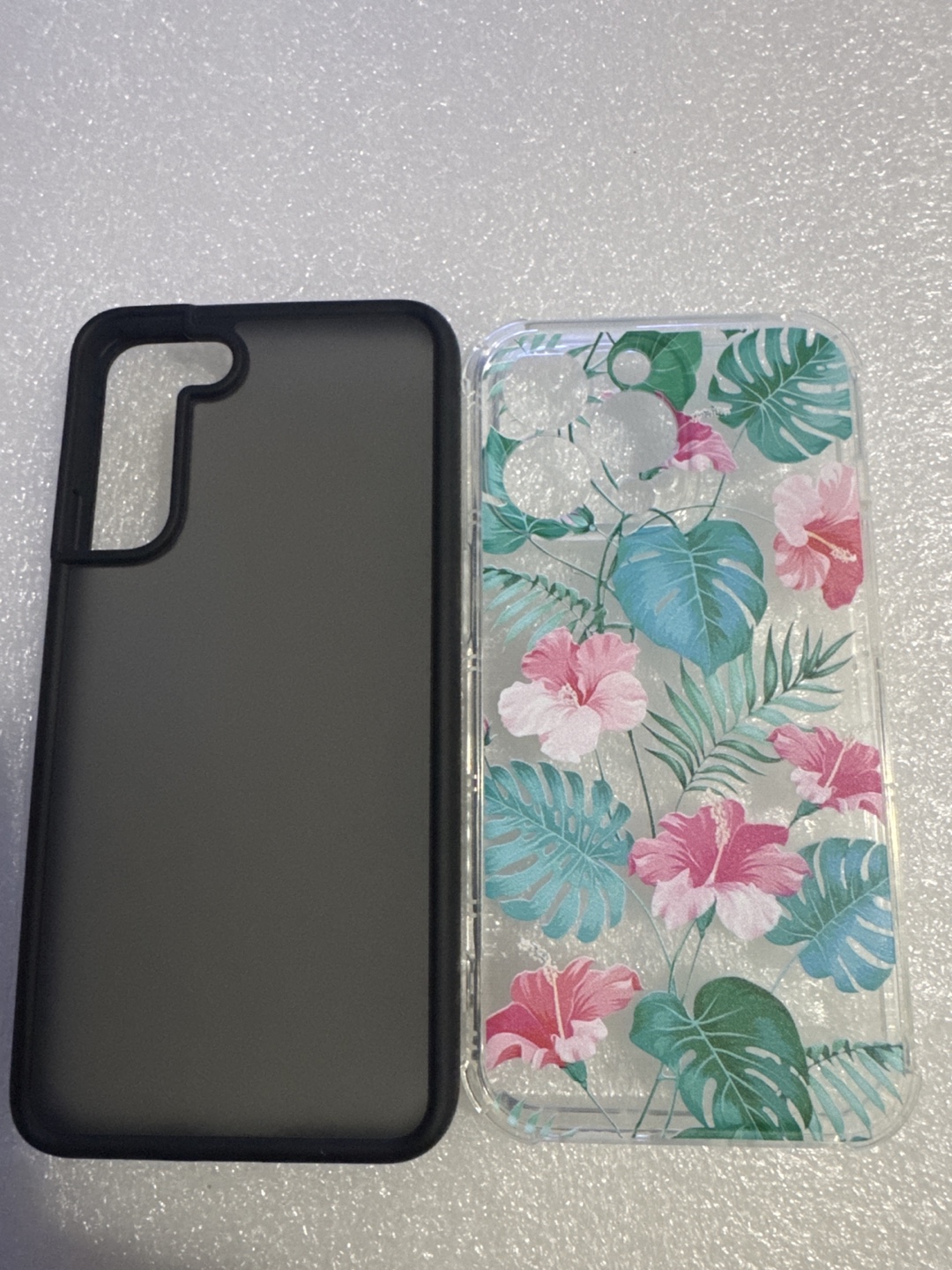 Phone Case - Black and Floral