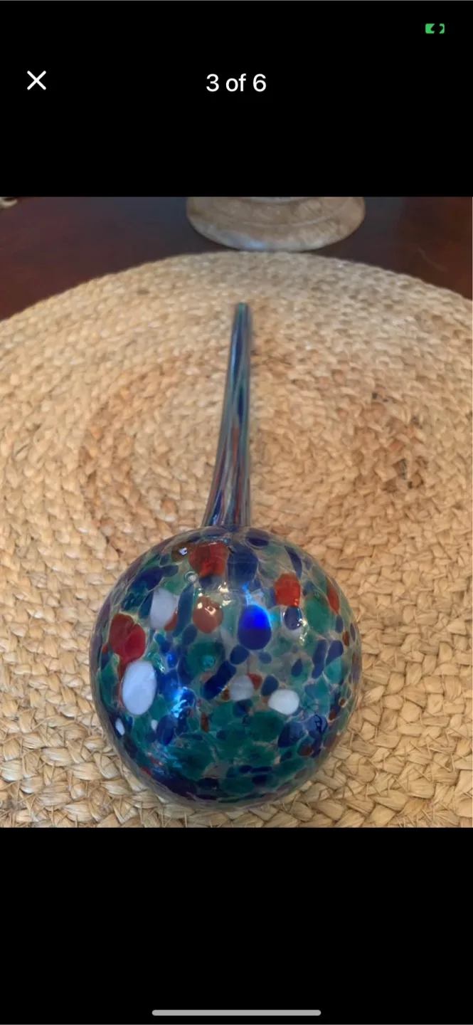 Colorful Glass Plant Watering Globe image indicator(2)