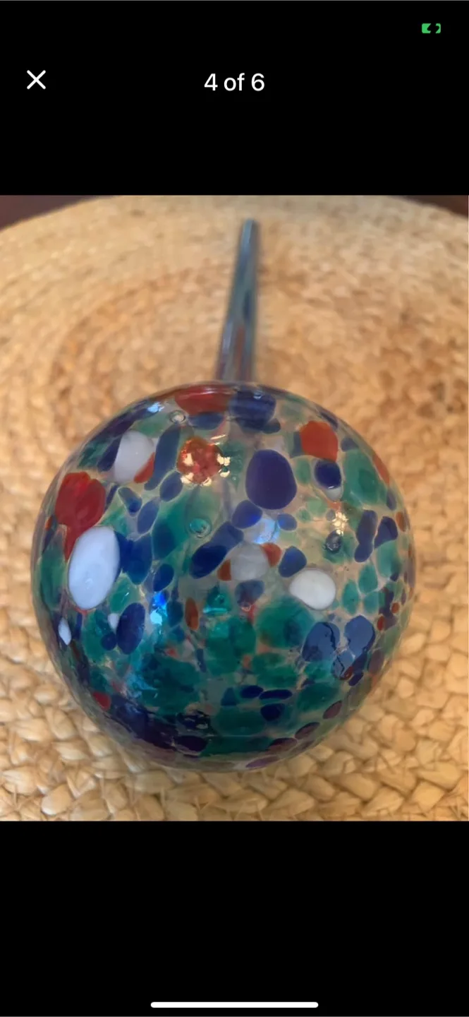 Colorful Glass Plant Watering Globe image indicator(3)