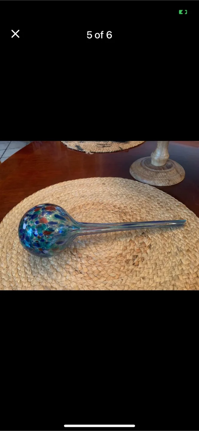 Colorful Glass Plant Watering Globe image indicator(4)