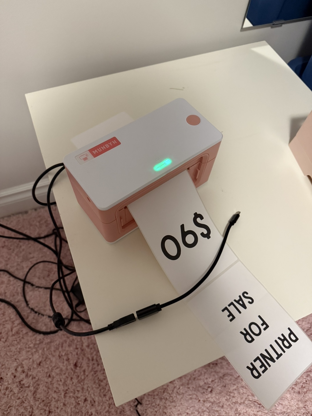 Munbyn Pink Label Printer