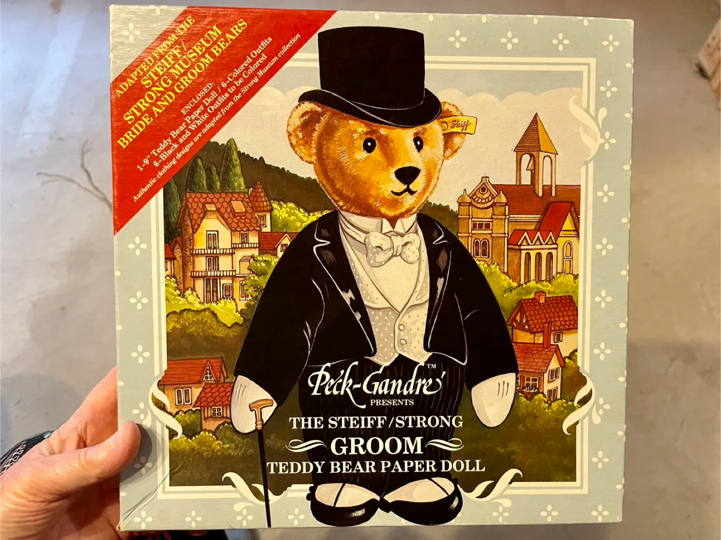 Steiff/Strong Groom Teddy Bear Paper Doll thumbnail