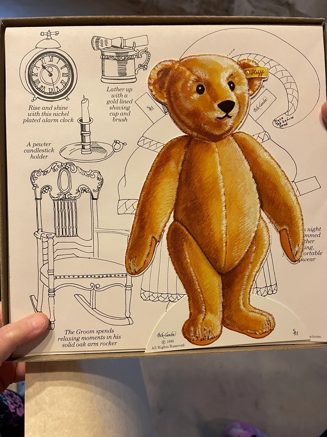 Steiff/Strong Groom Teddy Bear Paper Doll image indicator(2)