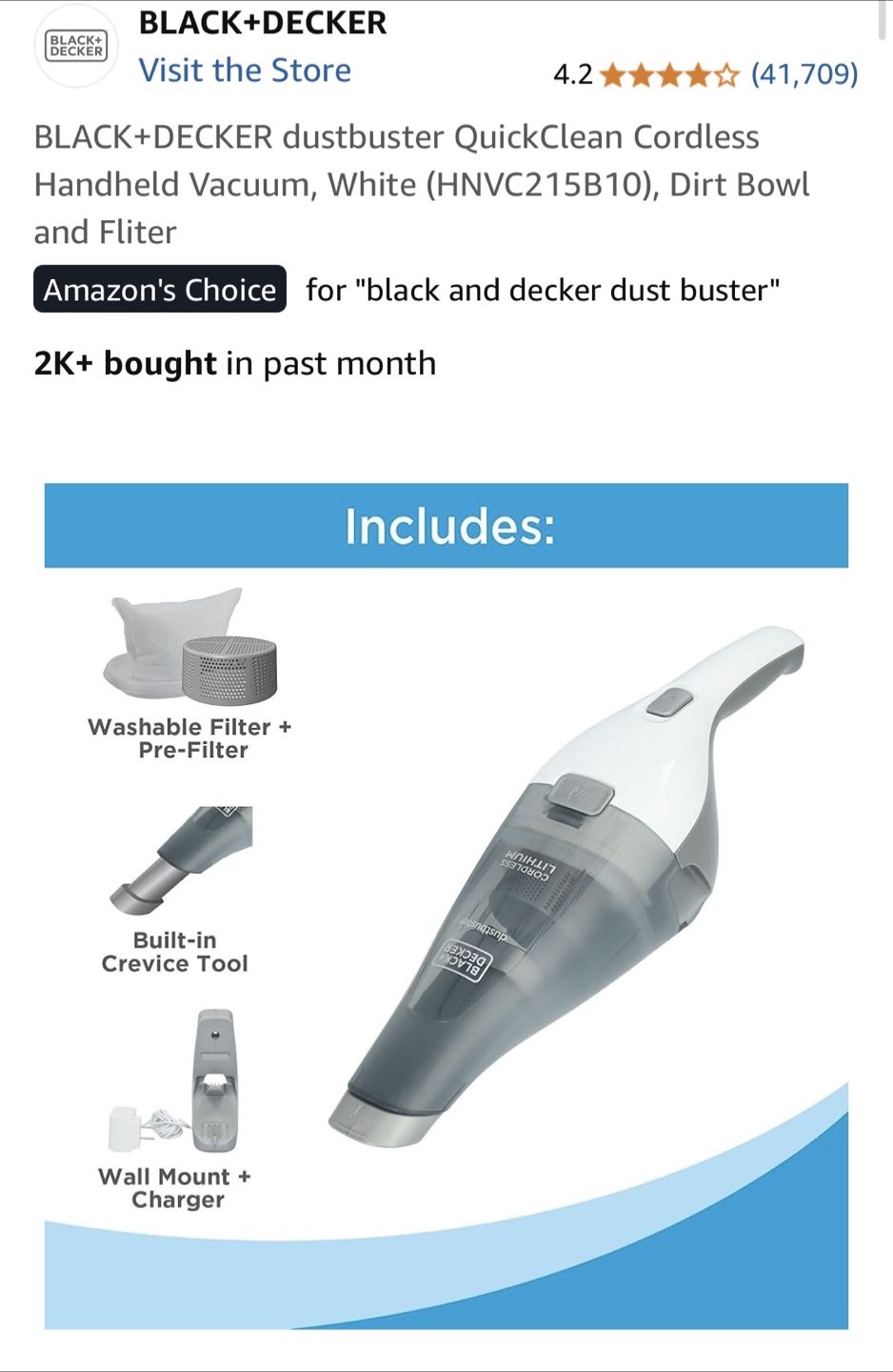 Black+Decker Dustbuster Cordless Handheld Vacuum - photo 5