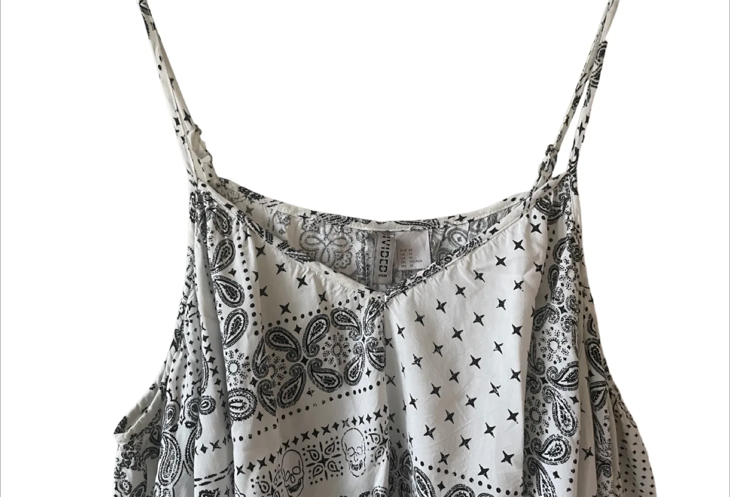 Divided White Bandana Print Top - Size 10 image indicator(2)
