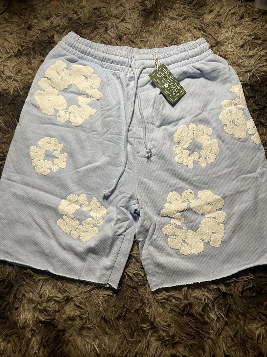 Denim Tears Shorts - Size M Baby Blue
