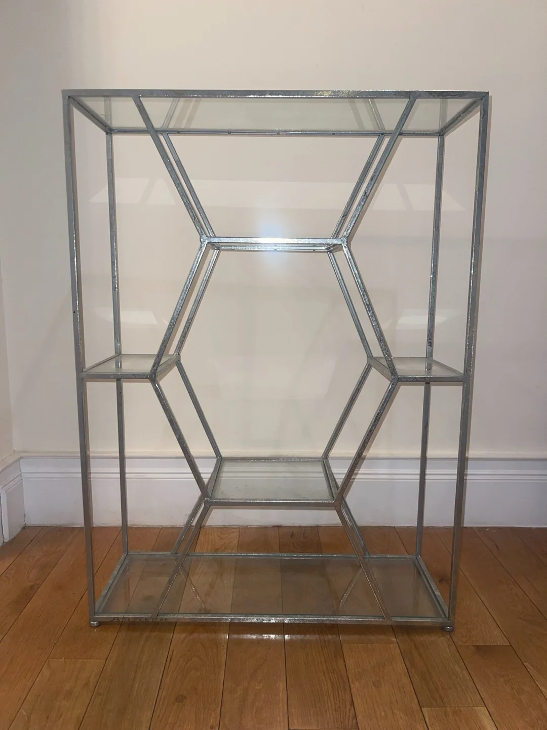 Modern Glass & Metal Shelved Table thumbnail