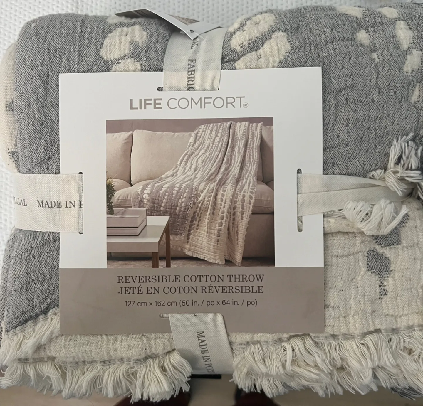 Life Comfort Reversible Cotton Throw thumbnail