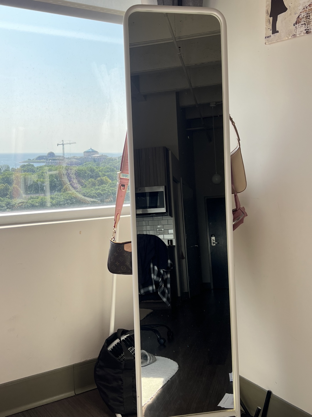 IKEA KNAPPER Floor Mirror - White, 18 7/8x63" - photo 3