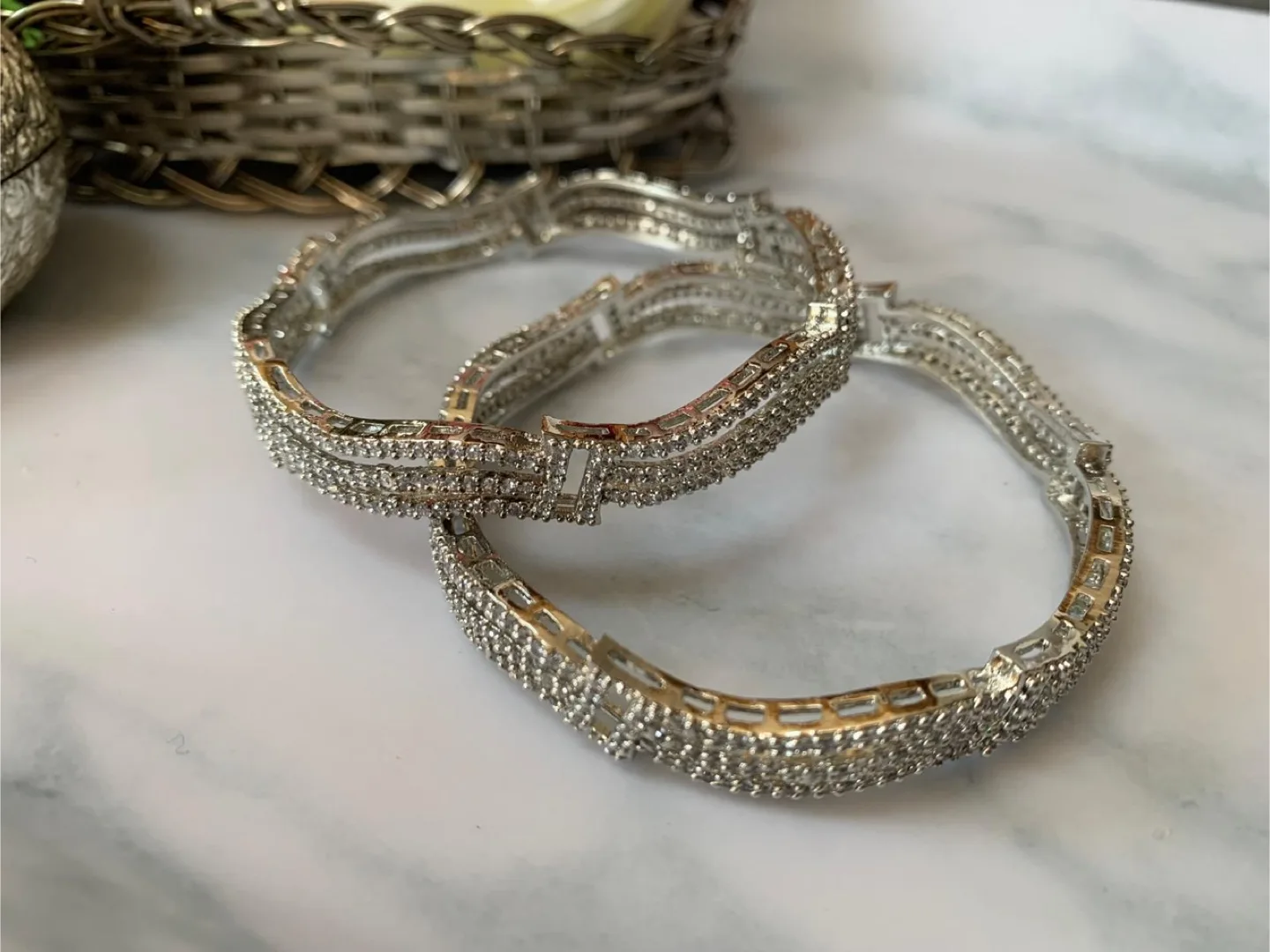 Fashion Bangles with Polki image indicator(3)