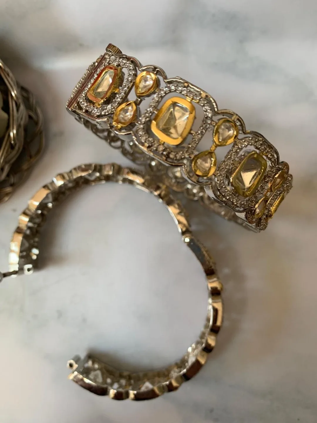 Fashion Bangles with Polki image indicator(4)