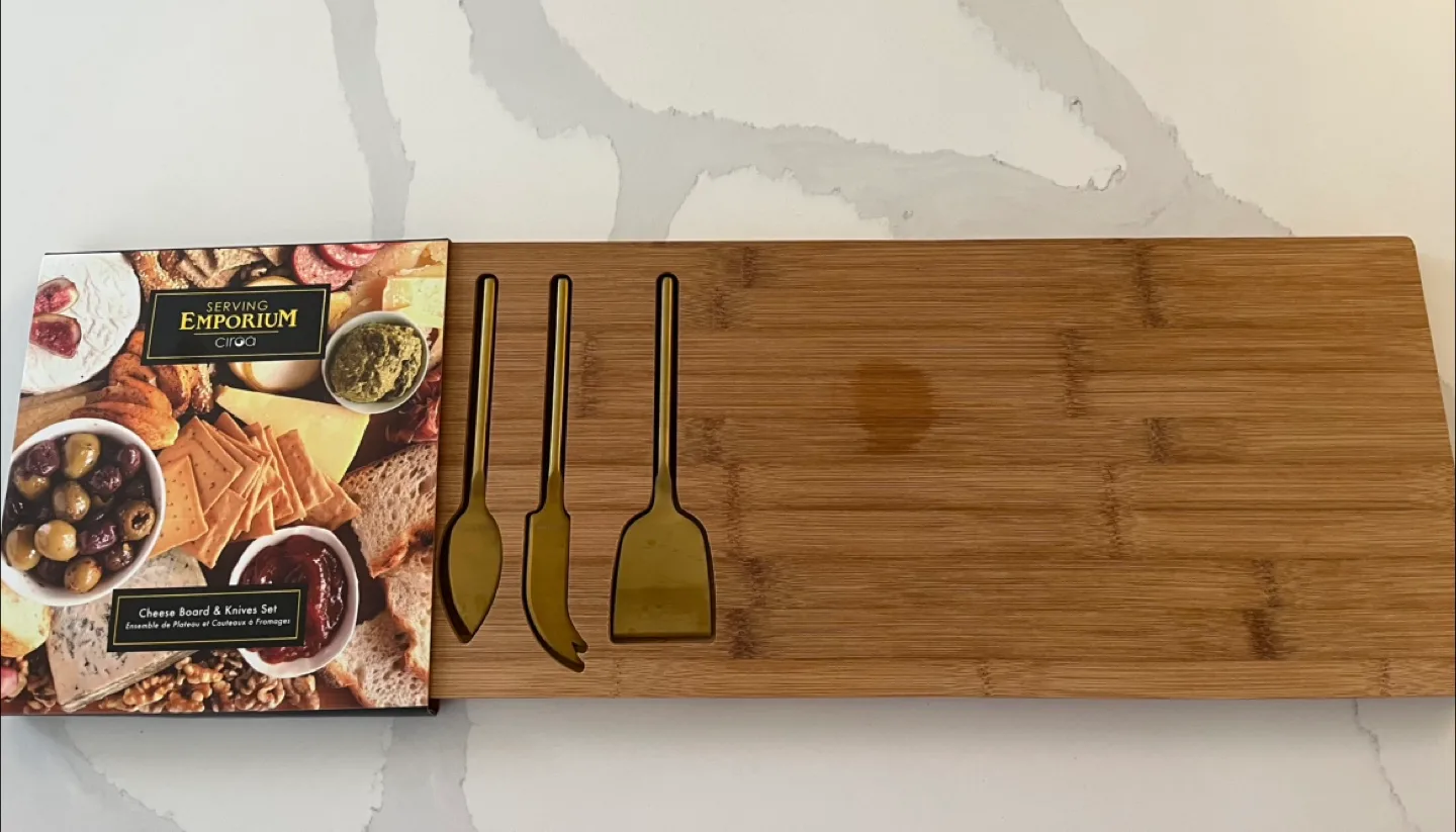 Serving Emporium Cheese Board & Knives Set thumbnail