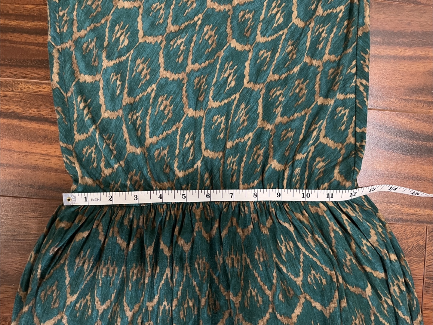 Rachel Roy women’s small one-shoulder maxi dress, teal and tan - photo 5